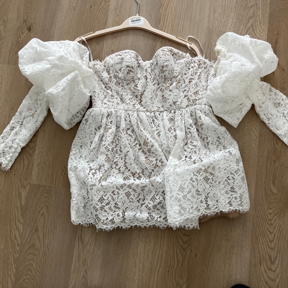 Watters Tart Mini Dress White Size 2 - Picture 4 of 5